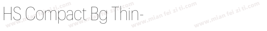HS Compact Bg Thin字体转换